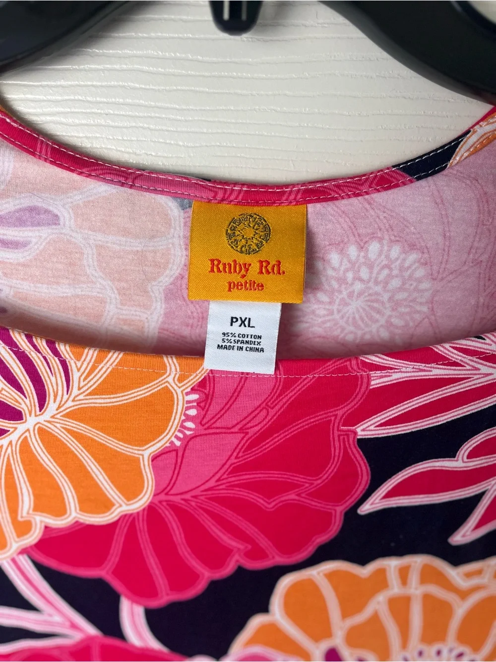 Ruby Rd. Floral Scoop-Neck Top - Picture 2 of 4